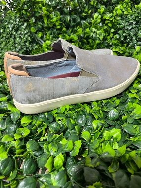 Mark Nason Olive Gray Suede Slip-On Loafers